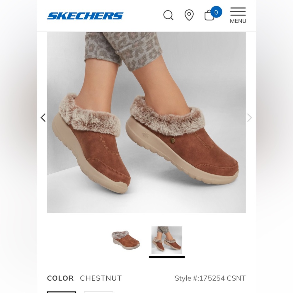 Woman’s size 9.5 cute Skechers Go Lounge-On The Go Joy slippers / slip on shoes